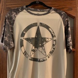 Dri-Wic Shirt with Camo Captain America Like Logo